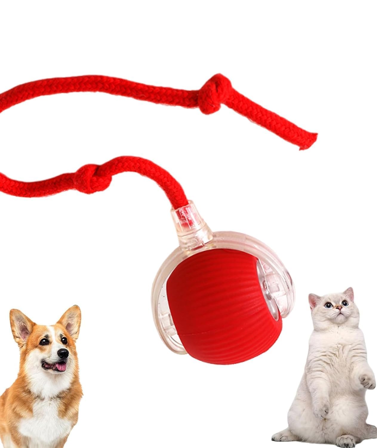 Smart Rolling LED Pet Toy Ball | Automatic USB Rechargeable Interactive Ball for Cats, Kittens, Puppies & Small Dogs
