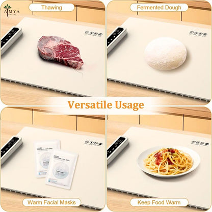 Electric Food Warming Mat | Foldable Smart Heating Tray for Dining Table