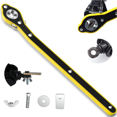 Universal Car Jack Ratchet Wrench – 360° Forward & Reverse Labor-Saving Speed Handle for Scissor Jack Tire & Wheel Lift Tool