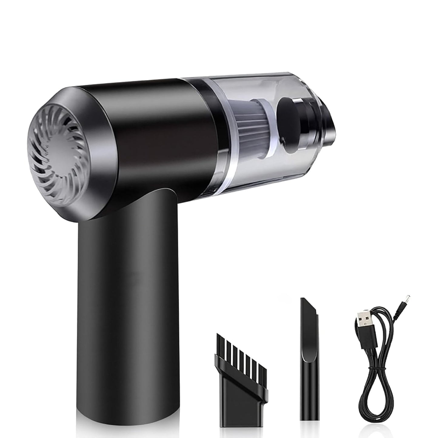 3-in-1 Portable Mini Vacuum Cleaner – Cordless Handheld Air Blower, Suction & Brush, USB Rechargeable Dust Remover for Home & Car