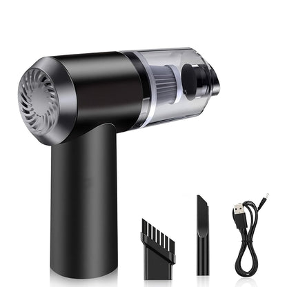 3-in-1 Portable Mini Vacuum Cleaner – Cordless Handheld Air Blower, Suction & Brush, USB Rechargeable Dust Remover for Home & Car