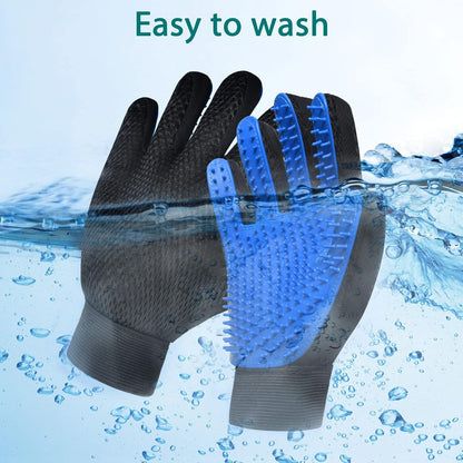 Self-Cleaning Pet Grooming Glove Brush for Dogs & Cats | Slicker Brush for Shedding, Detangling & Bathing | Removes Loose Hair for Short & Long Haired Pets