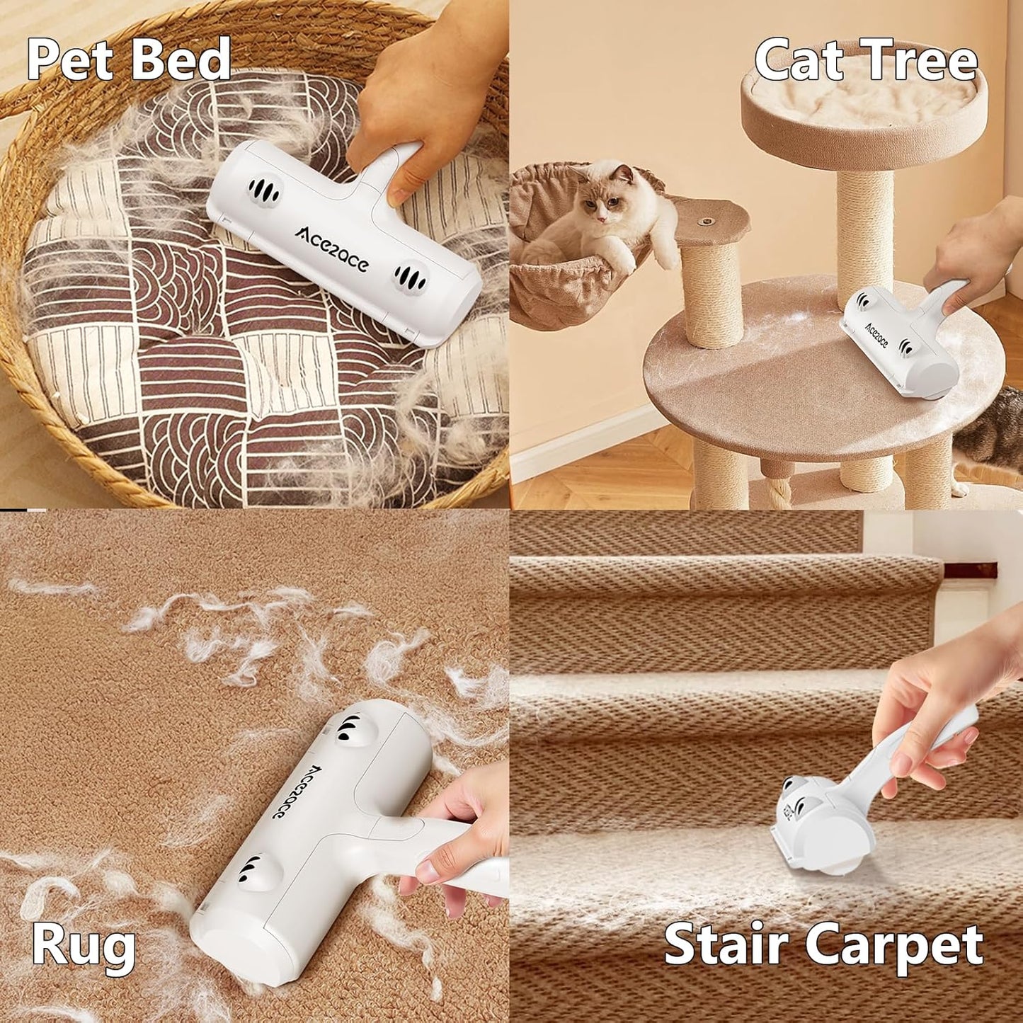 Reusable Pet Hair Remover Roller | Self-Cleaning Lint & Fur Removal Brush for Dogs & Cats | Cleaning Tool for Sofa, Carpet, Furniture & Clothes