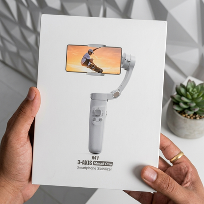 M1 Merak One 3-Axis Handheld Smartphone Stabilizer Gimbal with Tripod Stand (White)