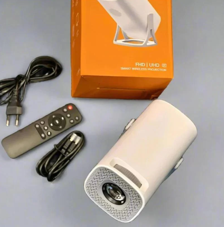 Portable Smart Projector with Wireless Remote – Full HD Mini Home Theater
