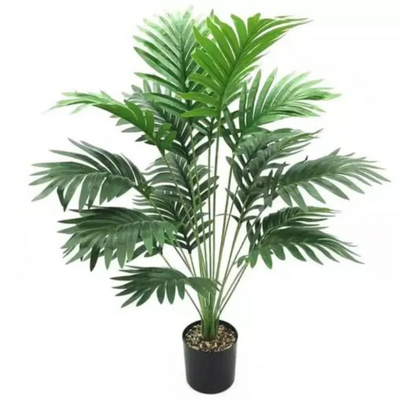 Blooming Floret Premium Artificial Areca Palm Plant for Home & Office Decor | Natural Look Indoor Decorative Plant with Elegant Black Pot