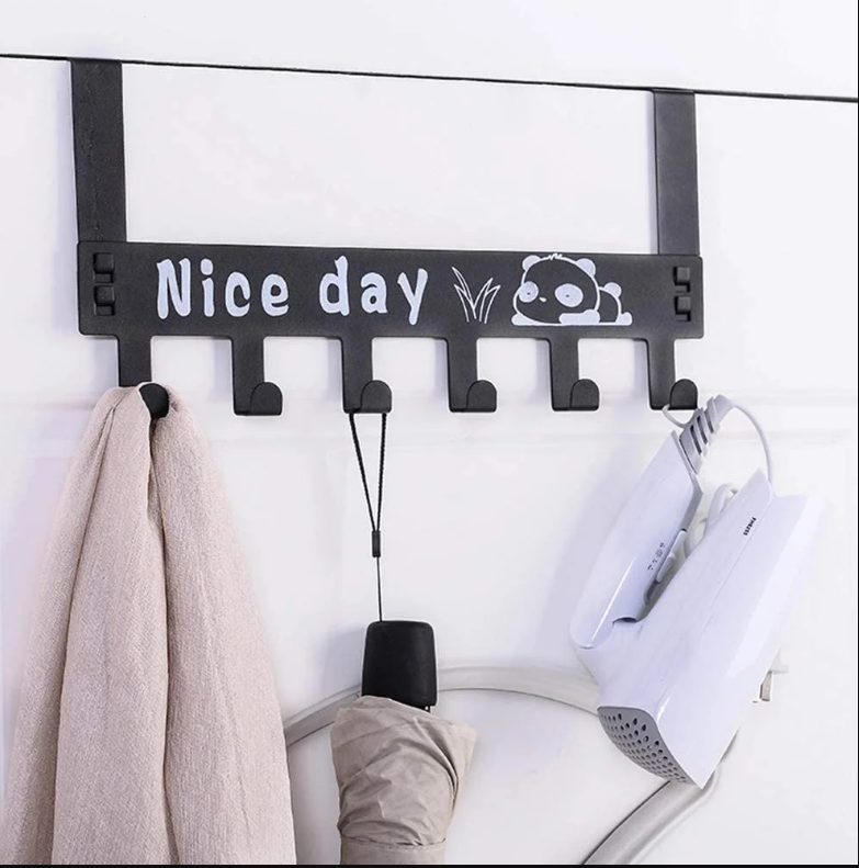 Premium Over The Door Organizer | Heavy Duty Space Saving Clothes, Jacket & Bag Hanger Rack