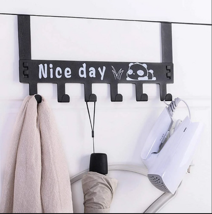 Premium Over The Door Organizer | Heavy Duty Space Saving Clothes, Jacket & Bag Hanger Rack