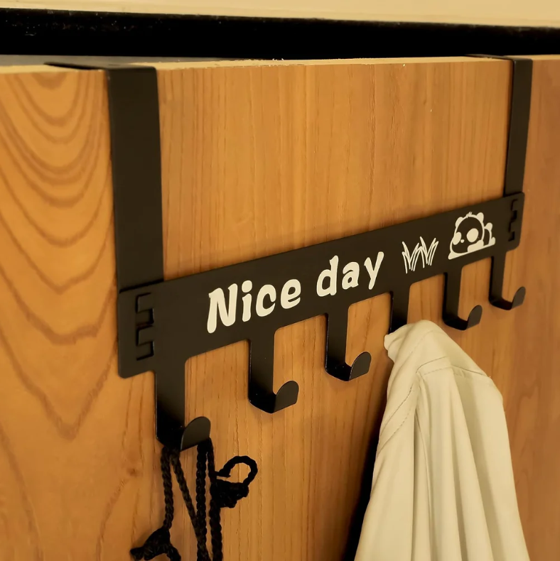 Premium Over The Door Organizer | Heavy Duty Space Saving Clothes, Jacket & Bag Hanger Rack