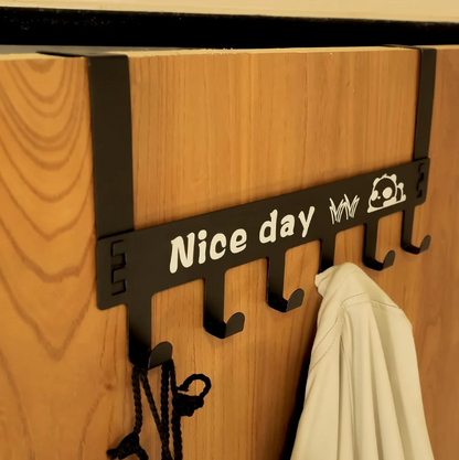 Premium Over The Door Organizer | Heavy Duty Space Saving Clothes, Jacket & Bag Hanger Rack