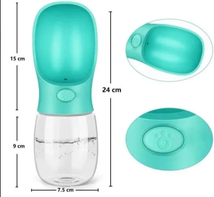 Portable Pet Water Bottle with Food Storage | Leak-Proof Travel Feeder for Dogs & Cats