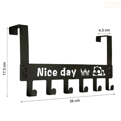 Premium Over The Door Organizer | Heavy Duty Space Saving Clothes, Jacket & Bag Hanger Rack