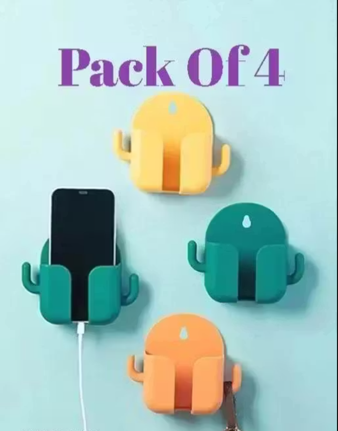 Self Adhesive Wall Hooks (Pack of 4) | No-Drill Heavy Duty Clothes & Towel Hanger Rack